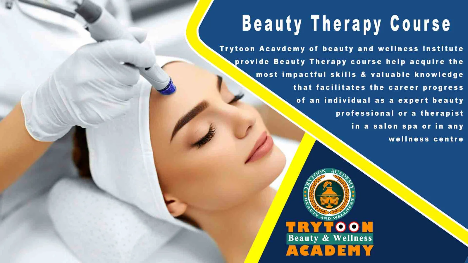 Hands-on Beauty Therapy training at Trytoon Beauty and Wellness Academy, Bhubaneswar, Odisha – Learn professional skin care, spa techniques, and beauty treatments with expert guidance.