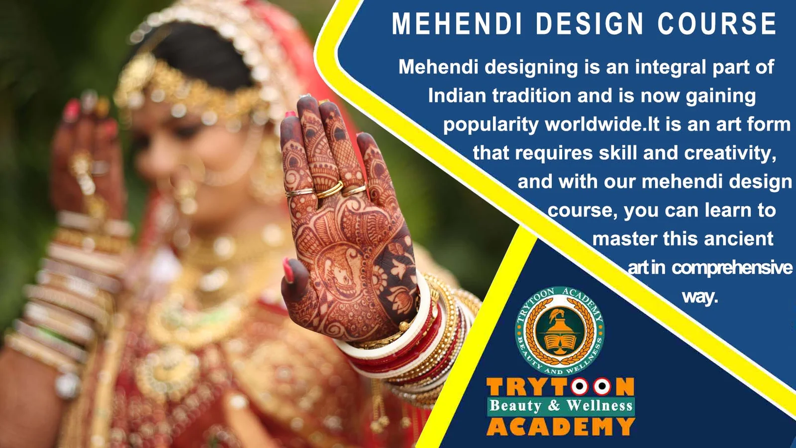 Mehndi design course practical session at Trytoon Beauty and Wellness Academy Bhubaneswar