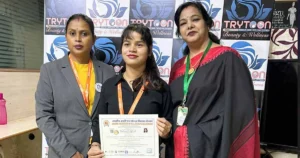 Trytoon Beauty and Wellness Academy official certificate awarded to successful students in Bhubaneswar