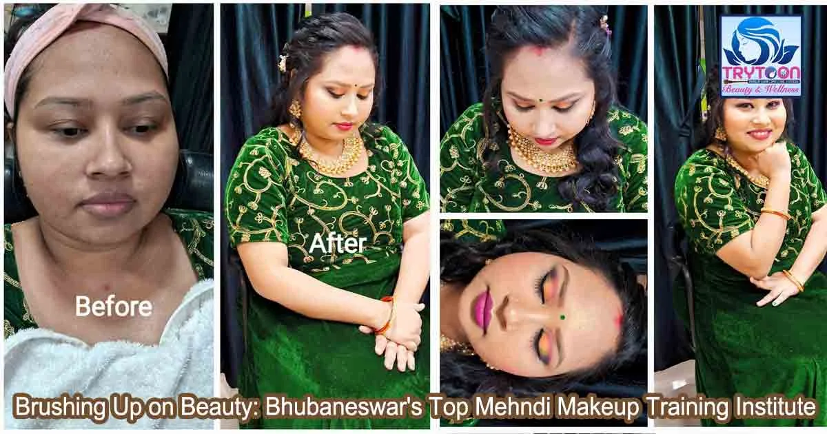 Mehndi makeup training session at Trytoon Beauty Academy Bhubaneswar