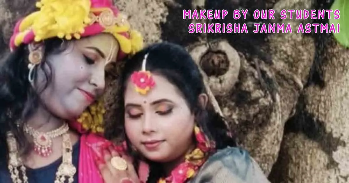 Radha and Krishna traditional makeup by Trytoon Beauty and Wellness Academy students