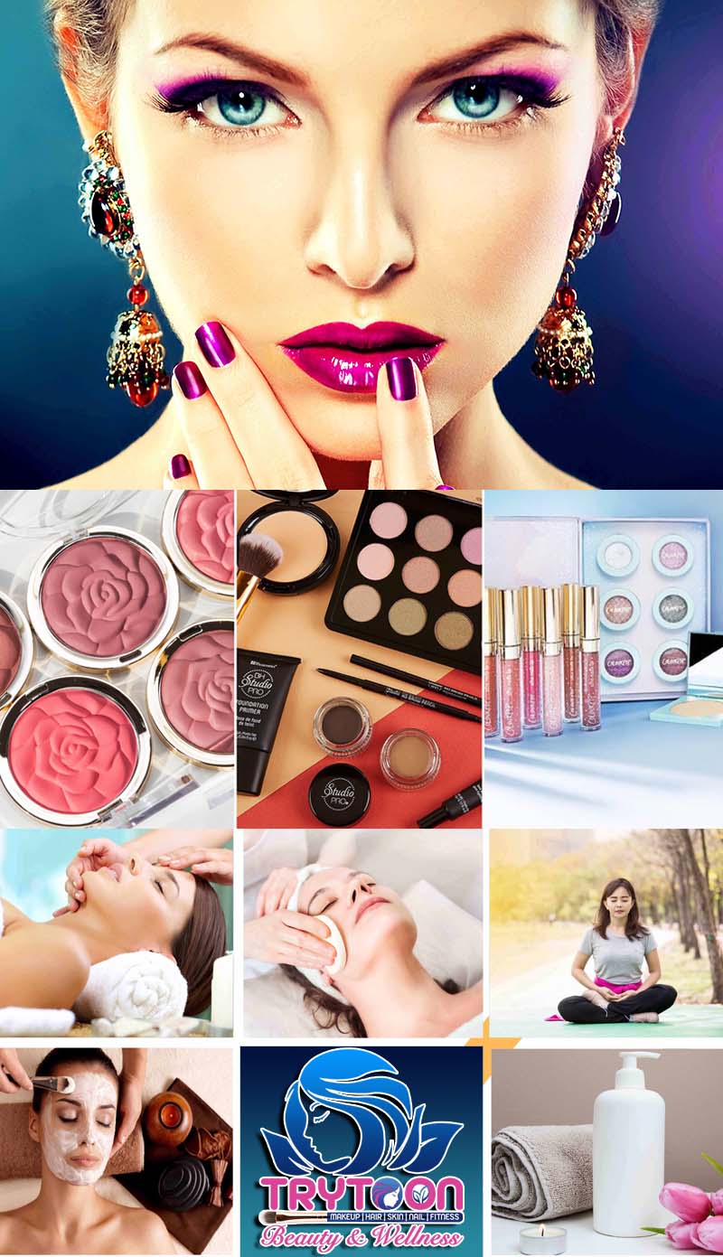 Trytoon Beauty and Wellness Academy โ No.1 Beauty Parlour Institute in Bhubaneswar offering Beautician, Cosmetology, Makeup, Hair, Skin, Nail, Tattoo, Bridal, Spa, and Wellness courses.