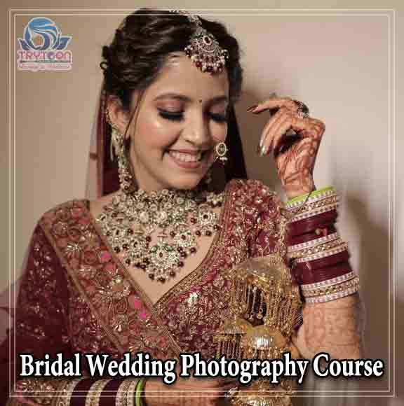 Bridal makeup training session with instructor demonstrating techniques
