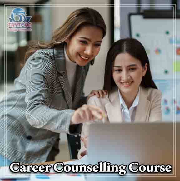 Career counseling session with student and professional mentor
